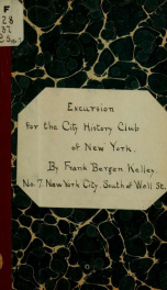 Excursion planned for the City history club of New York.._cover