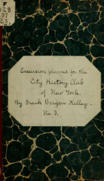 Excursion planned for the City history club of New York_cover
