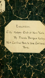 Excursion planned for the City history club of New York_cover