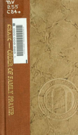 An order of family prayer: to be used with the Book of common prayer_cover