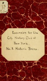 Excursion planned for the City history club of New York.._cover