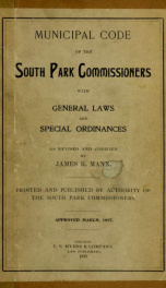 Municipal code of the South Park Commissioners : with general laws and special ordinances_cover