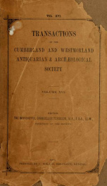 Transactions of the Cumberland & Westmorland Antiquarian & Archaeological Society vol 16_cover