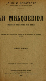 La malquerida : drama en tres actos y en prosa_cover