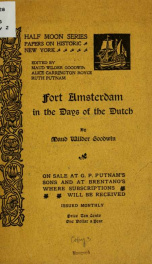 Fort Amsterdam in the days of the Dutch_cover