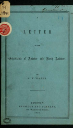 A letter to the inhabitants of Andover and North Andover_cover