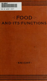 Food and its functions; a text-book for students of cookery_cover