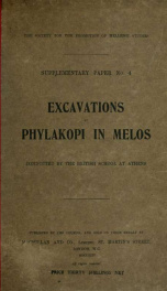 Excavations at Phylakopi in Melos,_cover