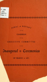 Inaugural ceremonies, March 4th, 1897_cover