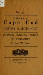 Captain William Hedge of Yarmouth_cover