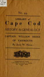 Captain William Hedge of Yarmouth_cover