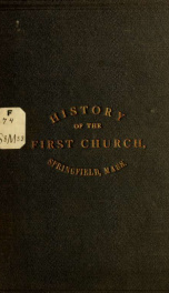 History of the First church in Springfield_cover