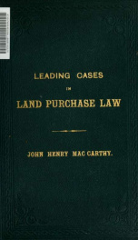 Leading cases in land purchase law_cover