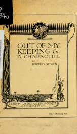 Out of my keeping, & A character_cover