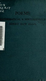 Poems mathematical & miscellaneous_cover