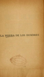 La honra de los hombres : comedia en dos actos_cover