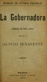 La gobernadora : comedia en tres actos_cover