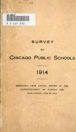 Survey of Chicago public schools, 1914_cover