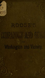 Roose's companion and guide to Washington and vicinity_cover