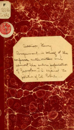 Argument of Henry Addison in behalf of the corporate authorities and almost the entire population of Georgetown, D.C., against the petition of Col. Roberts and twelve other citizens to cede away a large portion of the territory of said city_cover