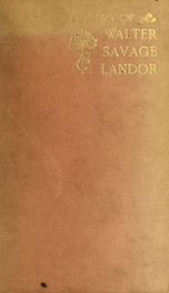 Letters of Walter Savage Landor, private and public;_cover