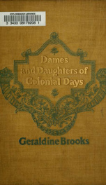 Dames and daughters of colonial days_cover