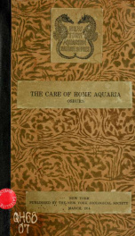 The care of home aquaria_cover