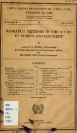 Research methods in the study of forest environment_cover