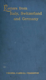Letters from Italy, Switzerland and Germany_cover