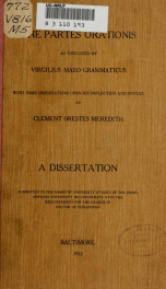 The partes orationis ad discussed by Virgilius Maro Grammaticus_cover