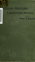 The study of history by the laboratory method, for high and grammar schools. England_cover