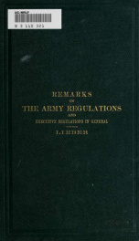 Remarks on the army regulations and executive regulations in general_cover