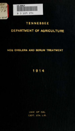 Hog cholera and serum treatment_cover