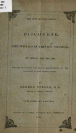 "The sins of the people" : a discourse delivered in Trinity Church on Friday, May 14th, 1841, the day of fasting and prayer recommended by the President of the United States_cover