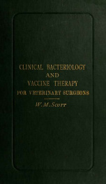 Clinical bacteriology and vaccine therapy for veterinary surgeons_cover