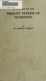 An outline of the Pirquet system of nutrition_cover
