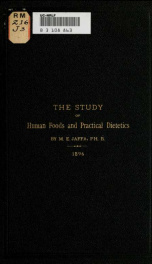 The study of human foods and practical dietetics_cover