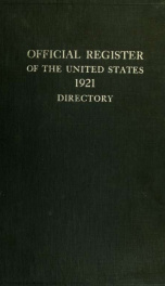 Official register of the United States 1921_cover