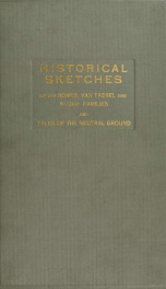 Historical sketches of the Romer, Van Tassel and allied families, and tales of the neutral ground_cover