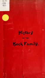 History of the Keck family_cover