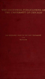 The messianic hope in the New Testament_cover