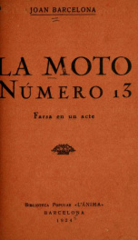 La moto número 13 : farsa en un acte_cover