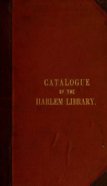 Catalogue of the Harlem Library_cover