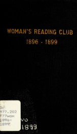 The Woman's Reading Club yr.1896-1899_cover