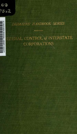 Selected articles on federal control of interstate corporations_cover