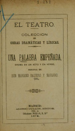 Una palabra empeñada : drama en un acto y en verso_cover