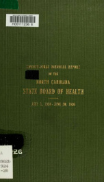 Biennial report of the North Carolina State Board of Health [serial] 21, July 1, 1924 - June 30, 1926_cover