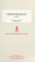 A cache technique for synchronization variables in highly parallel, shared memory systems_cover