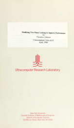 Modifying two-phase locking to improve performance_cover