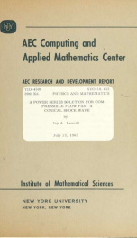 A power series solution for compressible flow past a conical shock wave_cover